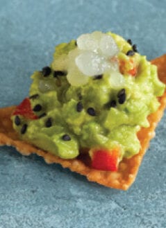 Yuzu Wasabi Guacamole Canapés