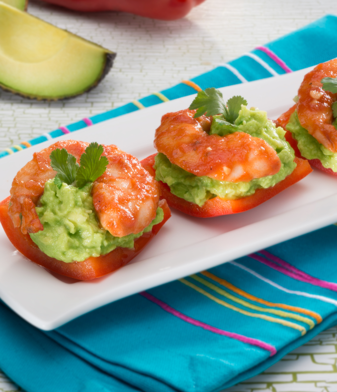 Avocado and Shrimp Stuffed Bell Peppers