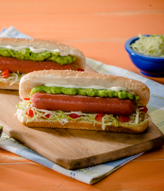 Chilean-Style Hot Dog with Avocado