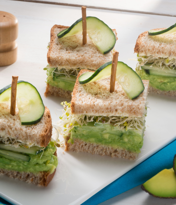 Cucumber & Avocado English Tea Sandwiches