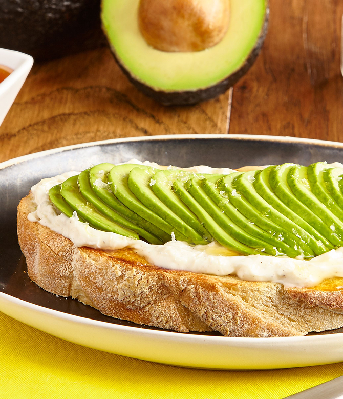 Honey Cream Cheese Avocado Toast