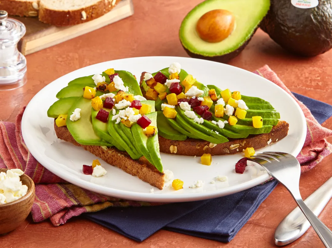 Roasted Beet and Avocado Toast