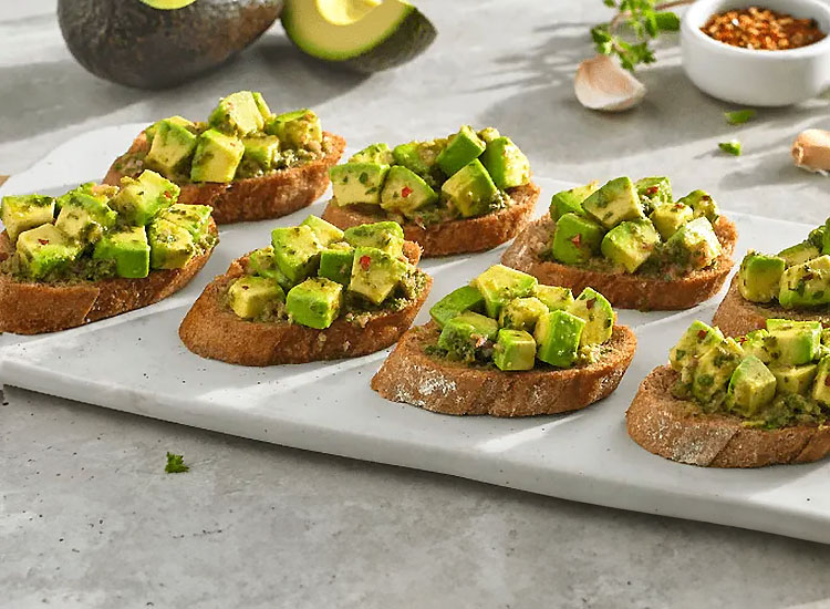 Avocado Chimichurri Bruschetta