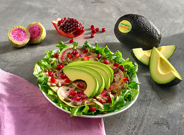 Avocado, Watermelon, and Radish Salad