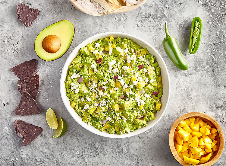 Mango and Tomatillo Guacamole