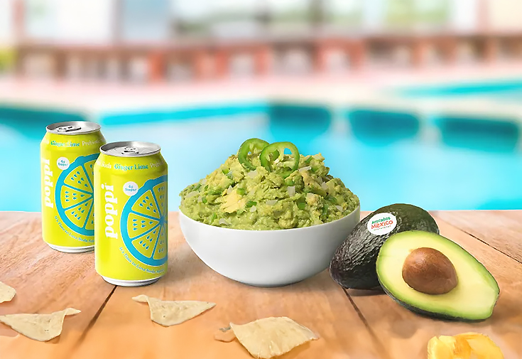 Guacamole with Poppi Soda