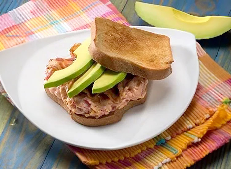 Grilled Pimento Cheese and Bacon Sandwich
