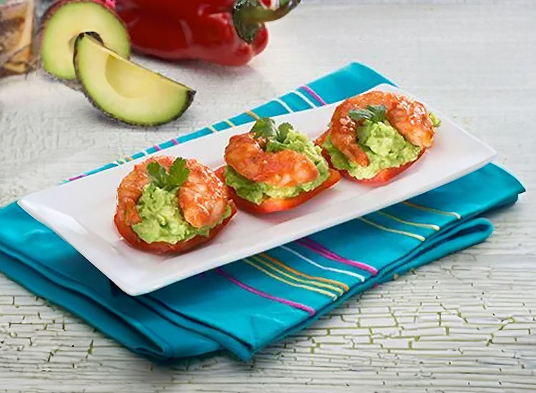 Avocado and Shrimp Stuffed Bell Peppers