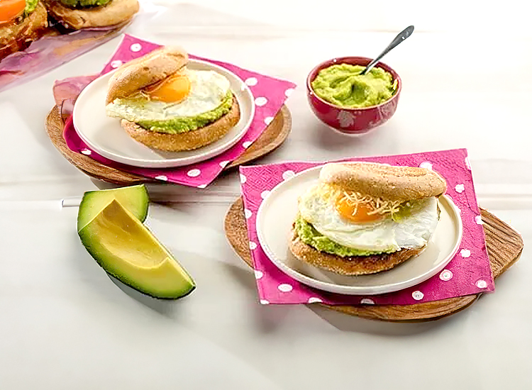 Avocado, Egg and Gruyere English Muffin