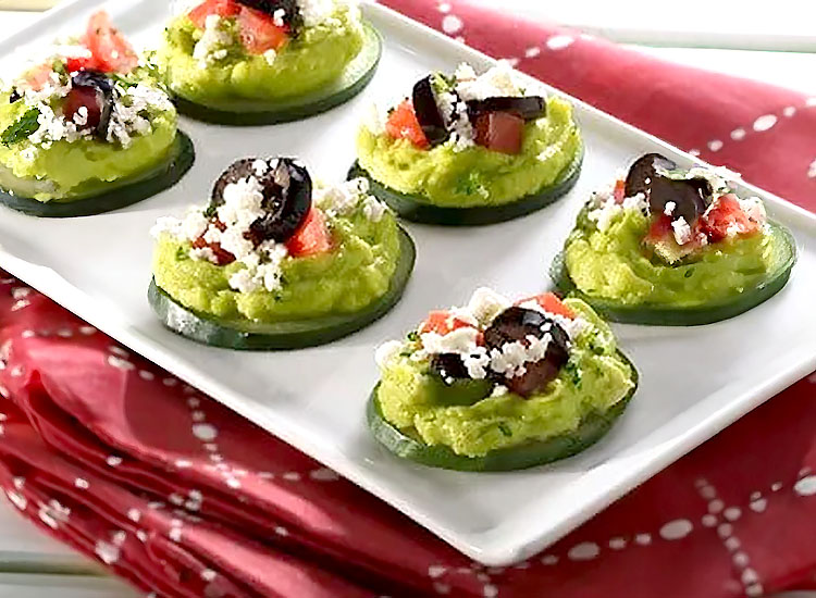 Cucumber Guacamole Bites