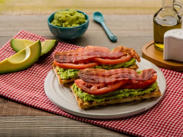 Avocado, Turkey Bacon and Tomato Toast