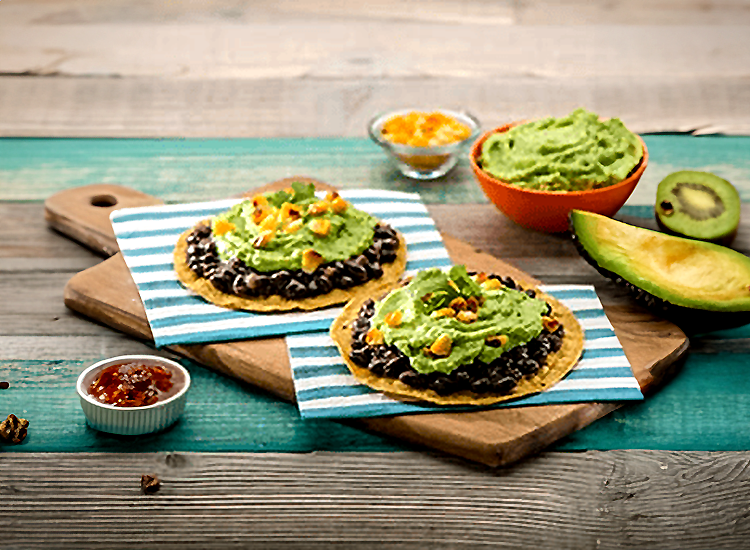 Black Bean and Avocado Tostada