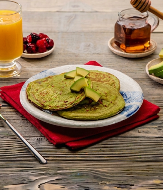 Panqueques de Aguacate y Plátano