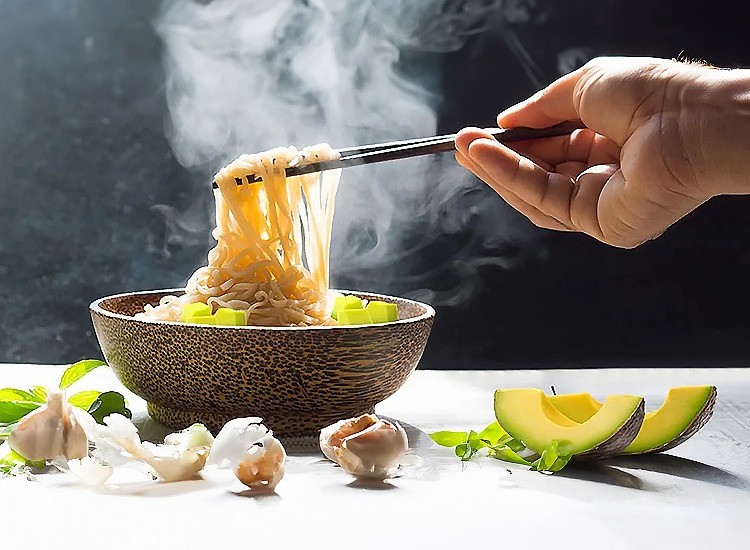 Mexican-Japanese Fusion: Ramen with Avocado