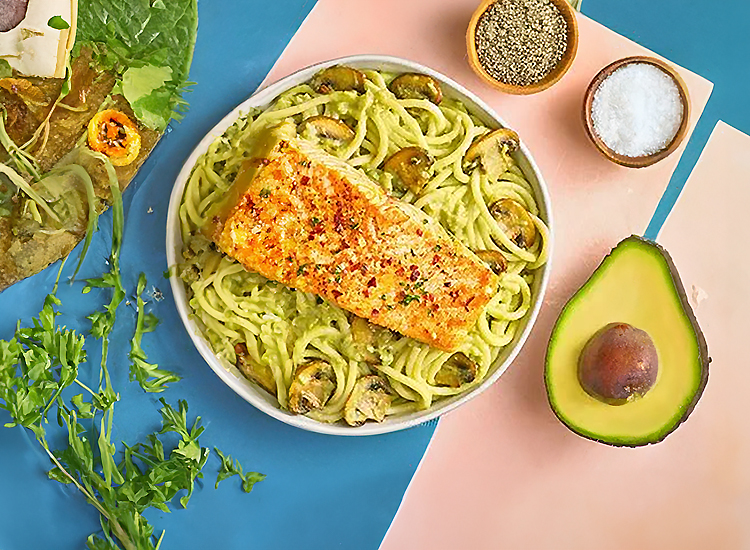 Creamy Avocado Mushroom Pasta