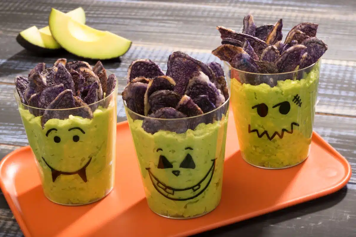 Spooky Halloween Guacamole Cups