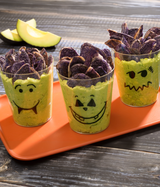 Spooky Halloween Guacamole Cups