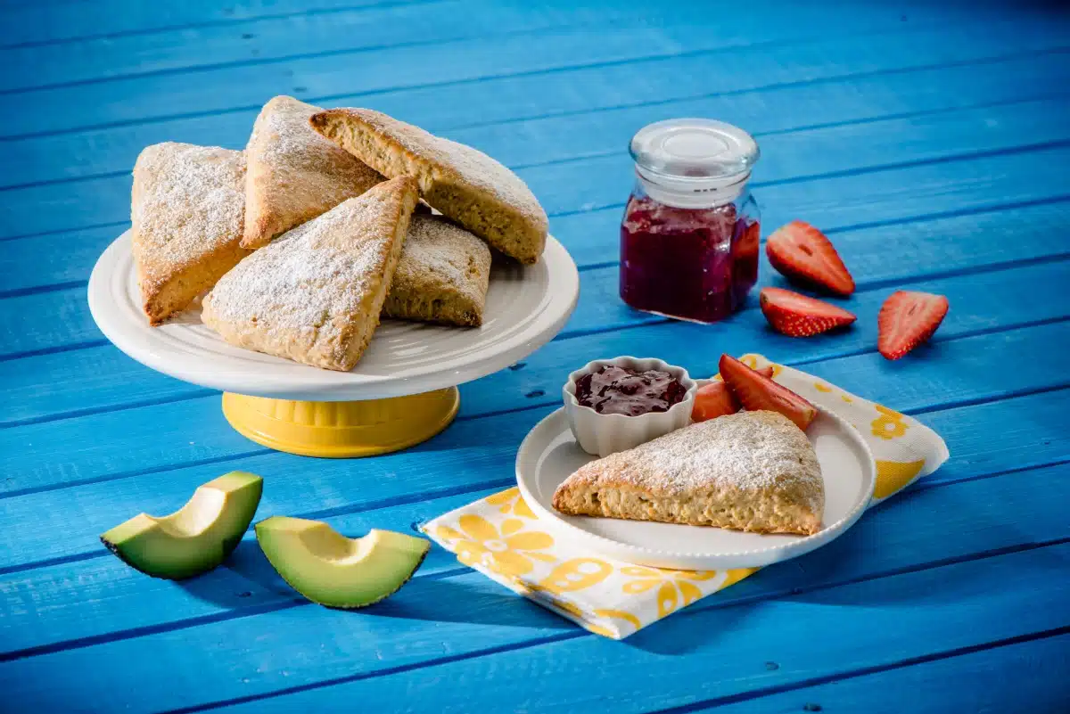 Spiced Avocado, Oat, and Apple Scones