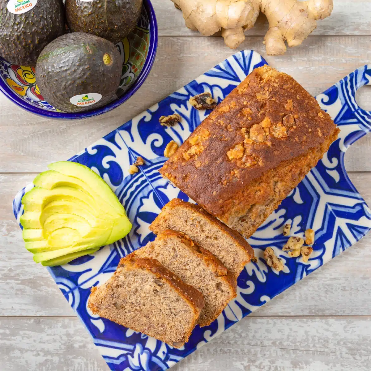 Gingerbread Spiced Avocado Nut Bread