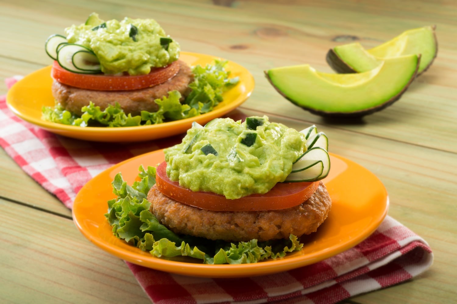 Bunless Veggie Burgers with Avocado
